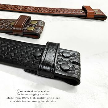 Utility Uniform Work Belt Strap One Piece Full Grain Leather